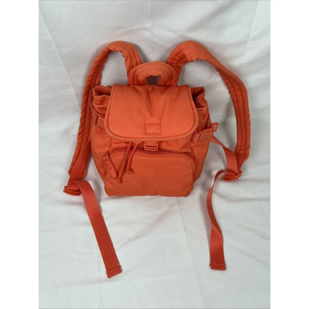 Vera Bradley Mini Backpack Orange School Casual Utility Floral Lining Small